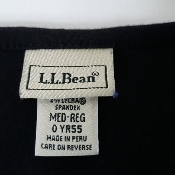 L.L. Bean Supima Cotton Micro Modal Knit Mini Dress M Business Casual Weekend - Picture 4 of 6